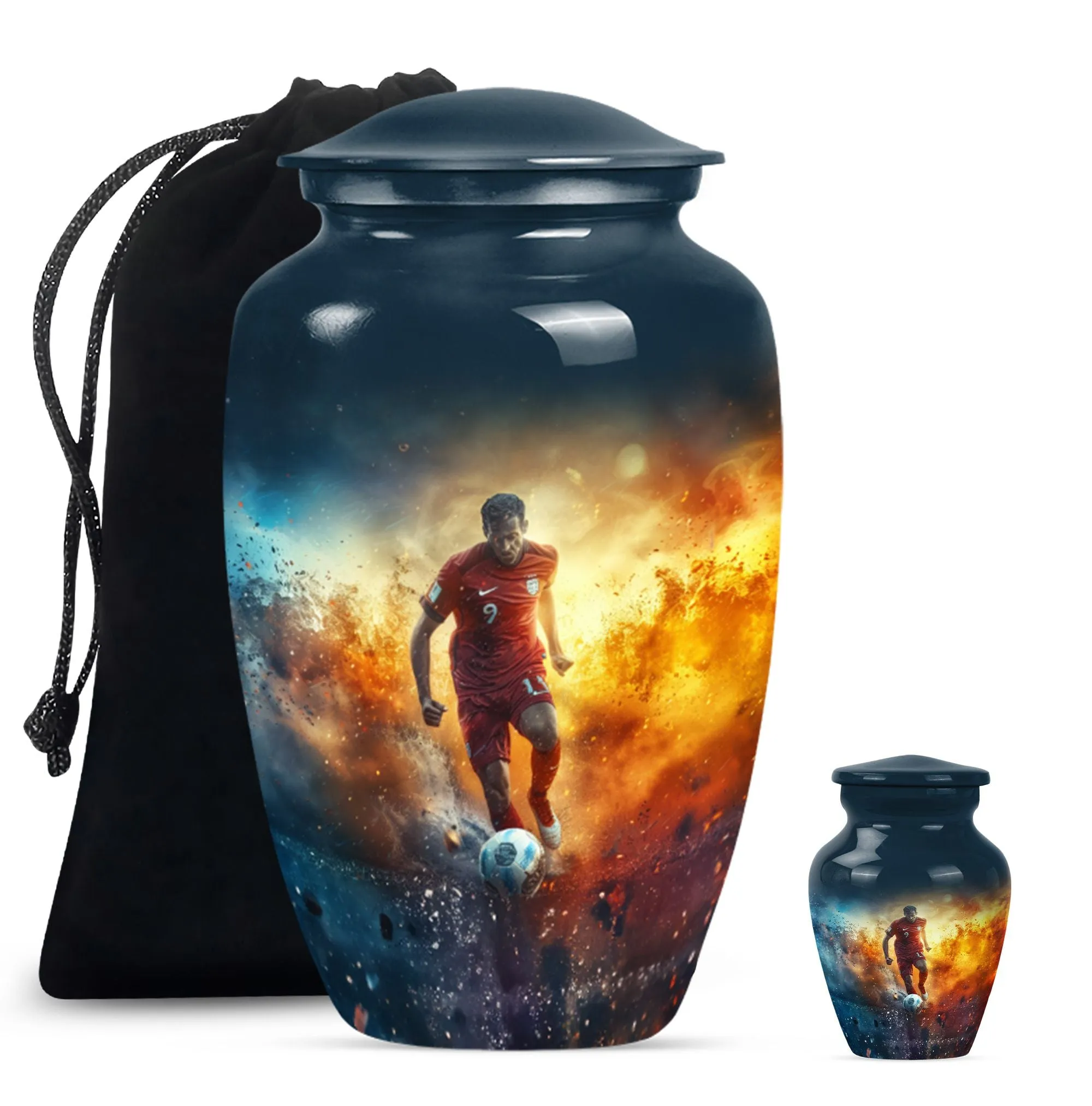 Soccer Memorial Urn Funeral, Ashes Cremation Urn