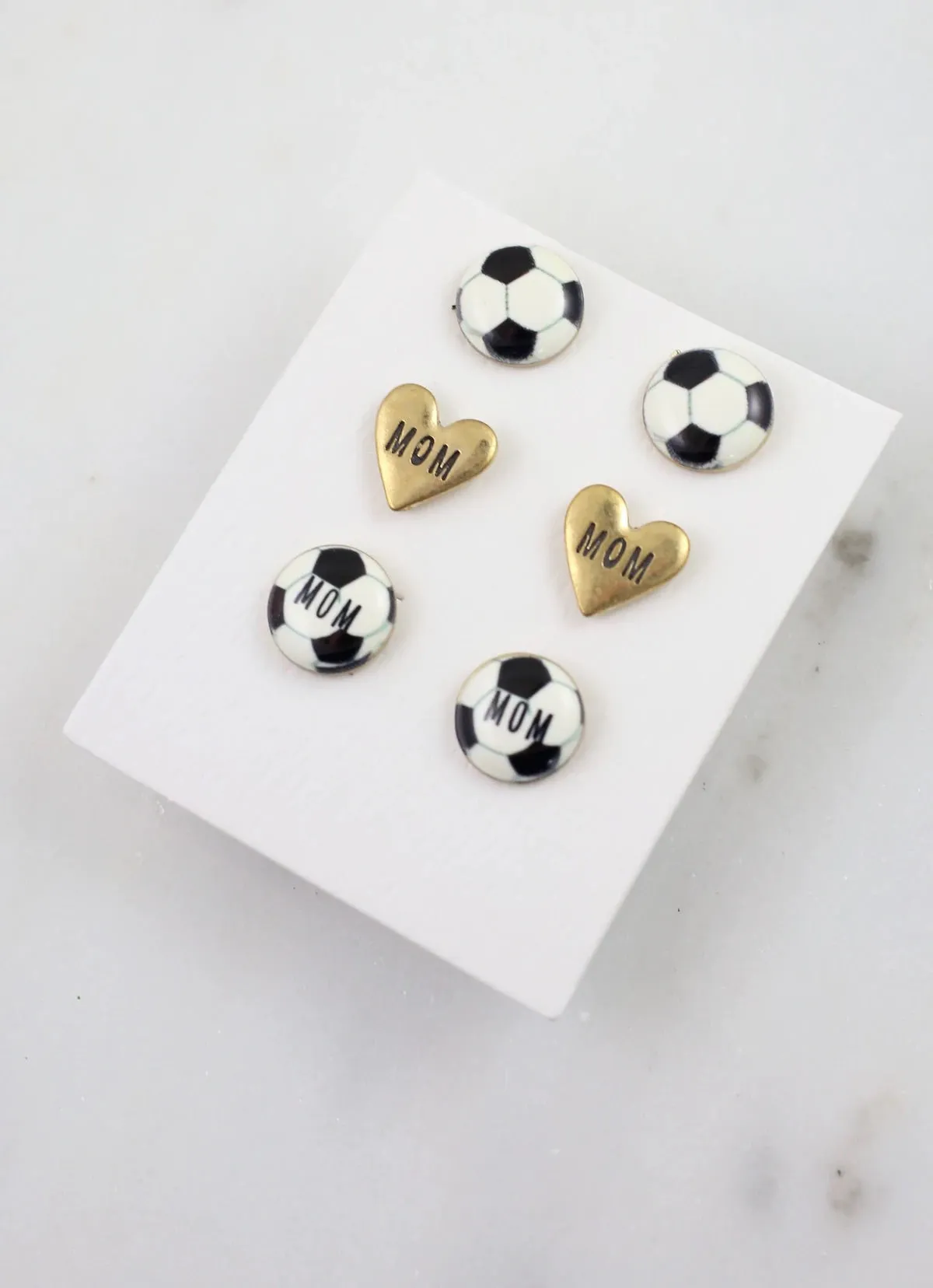 Soccer MOM triple Earring Set