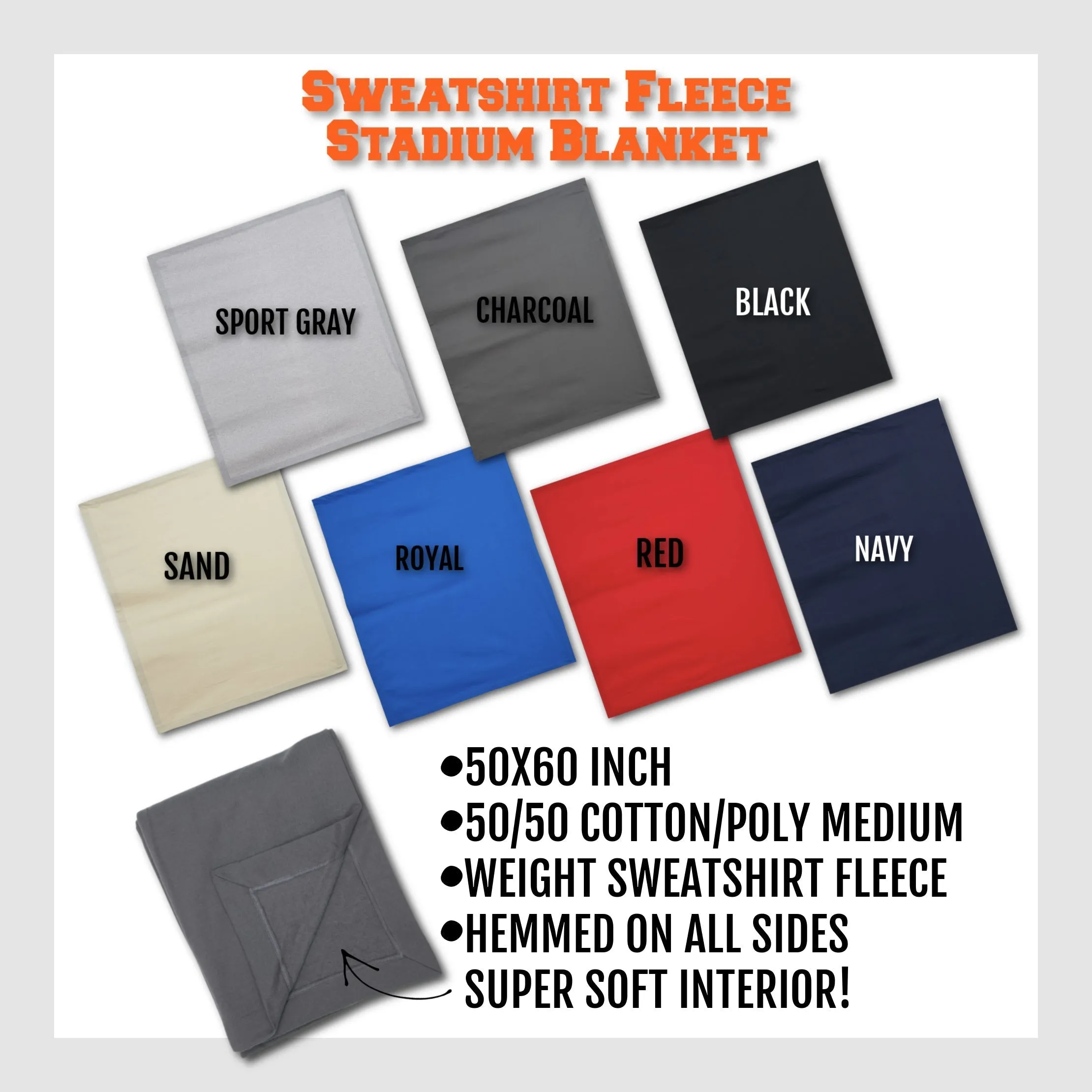 Soccer Stadium Blanket- Personalized with Custom Colors
