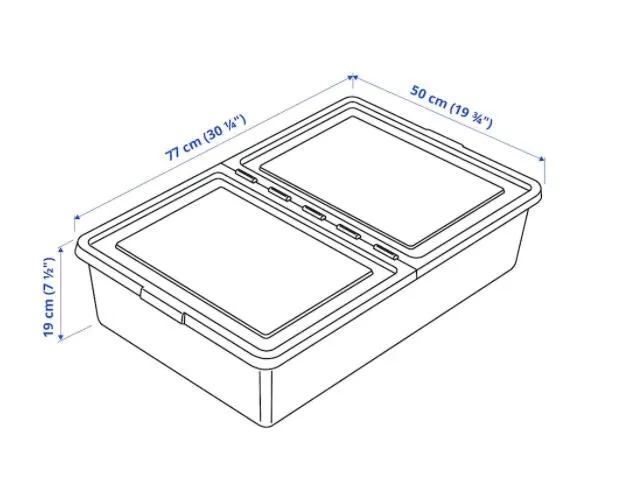 SOCKERBIT - Under Bed Storage Box with Lid