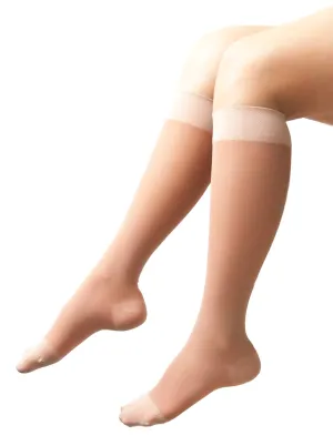 SOUL LEGS Sheer Light Beige Below Knee Stockings (Very Firm & Strong) 20 - 30mmHG