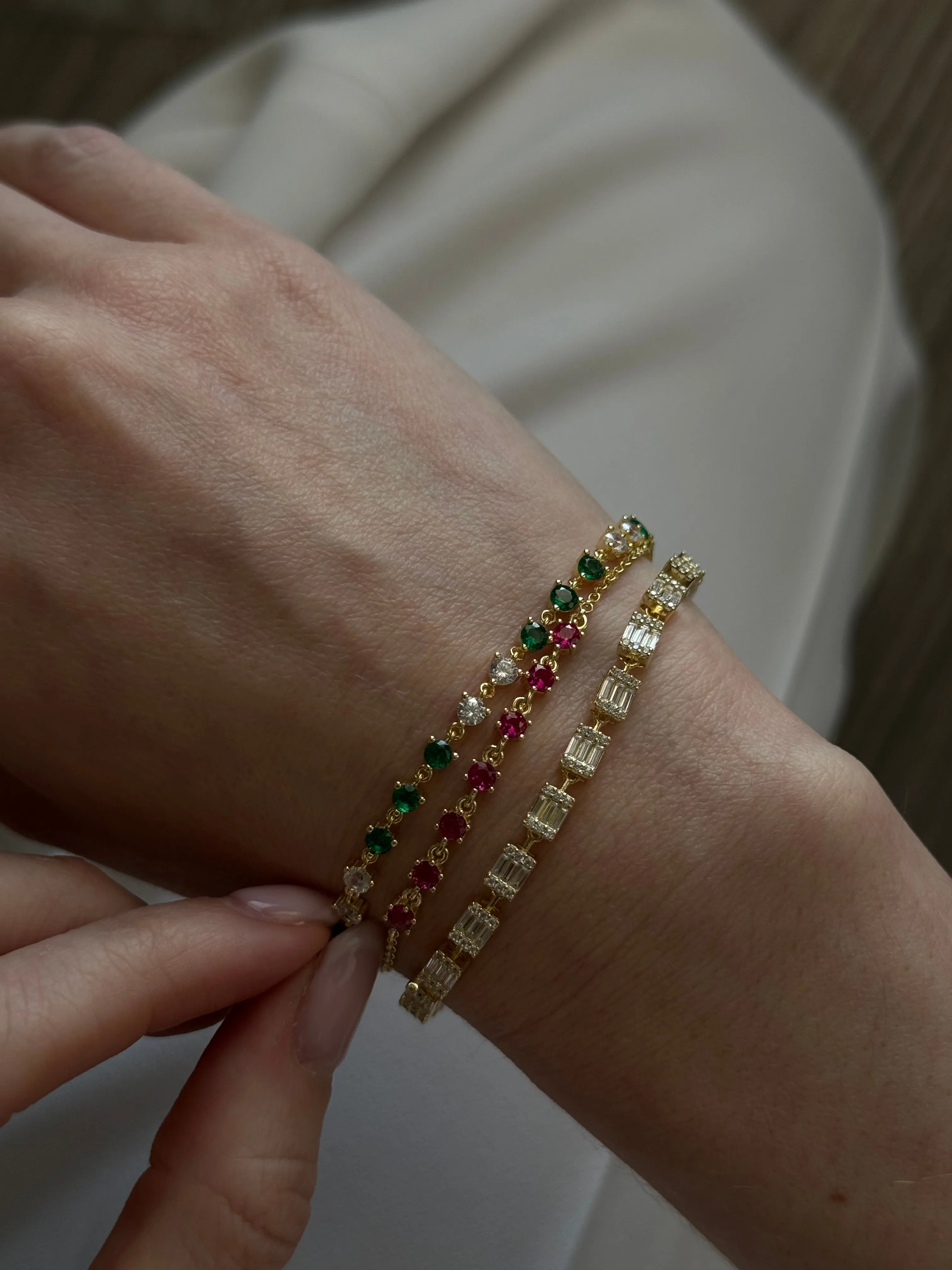 Squared Tennis Bracelet