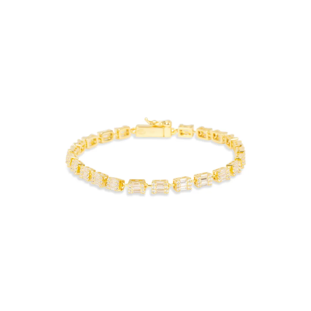 Squared Tennis Bracelet