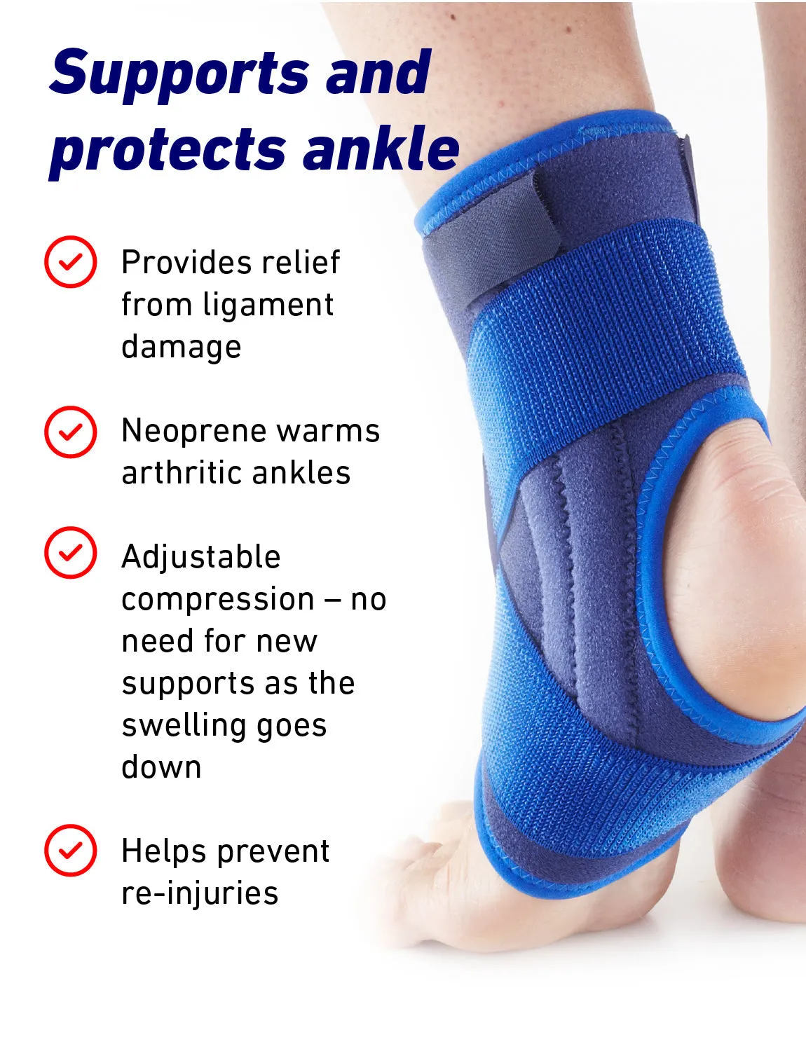 Stabilized Ankle Support with Figure of 8 Strap