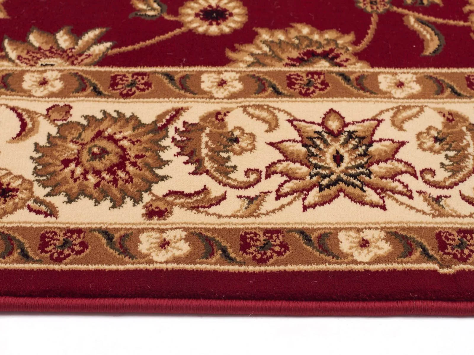 Sydney Classic Runner Red with Ivory Border Runner Rug