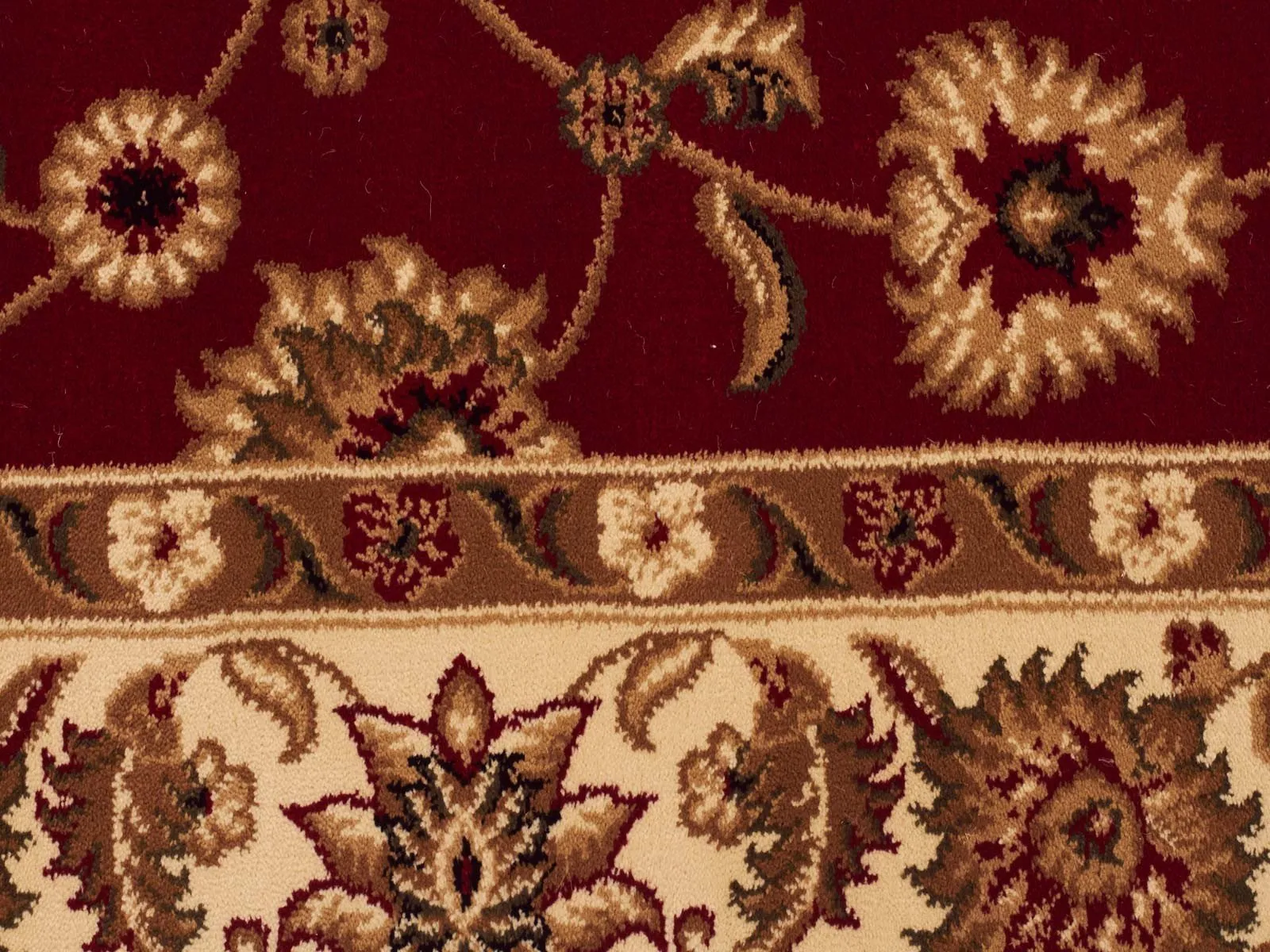 Sydney Classic Runner Red with Ivory Border Runner Rug