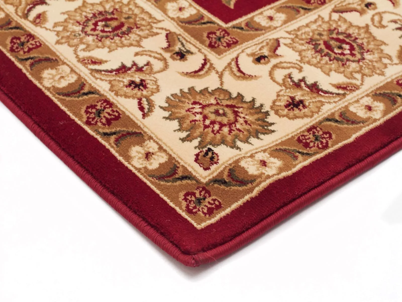 Sydney Classic Runner Red with Ivory Border Runner Rug