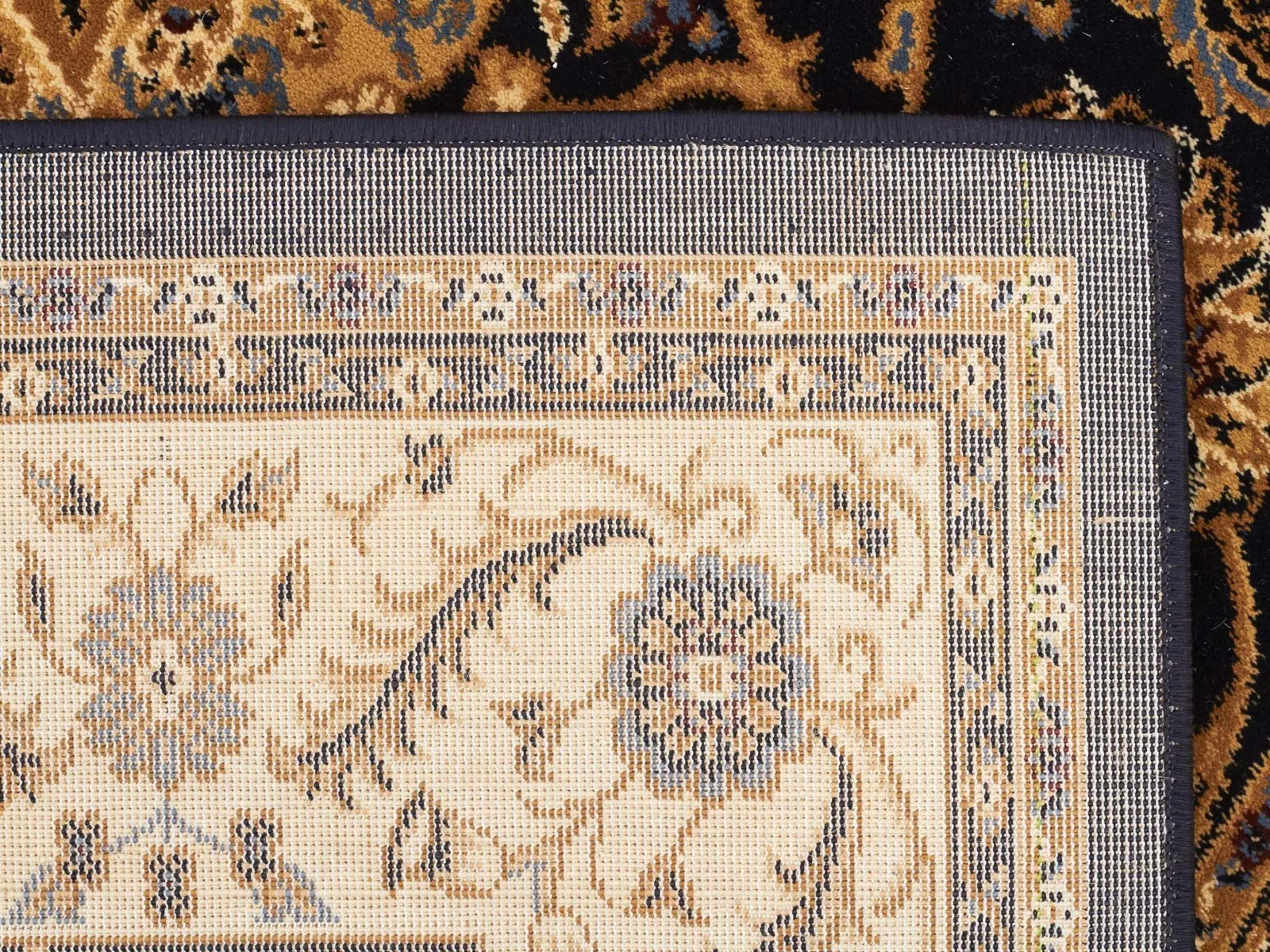 Sydney Medallion Runner Blue with Ivory Border Runner Rug