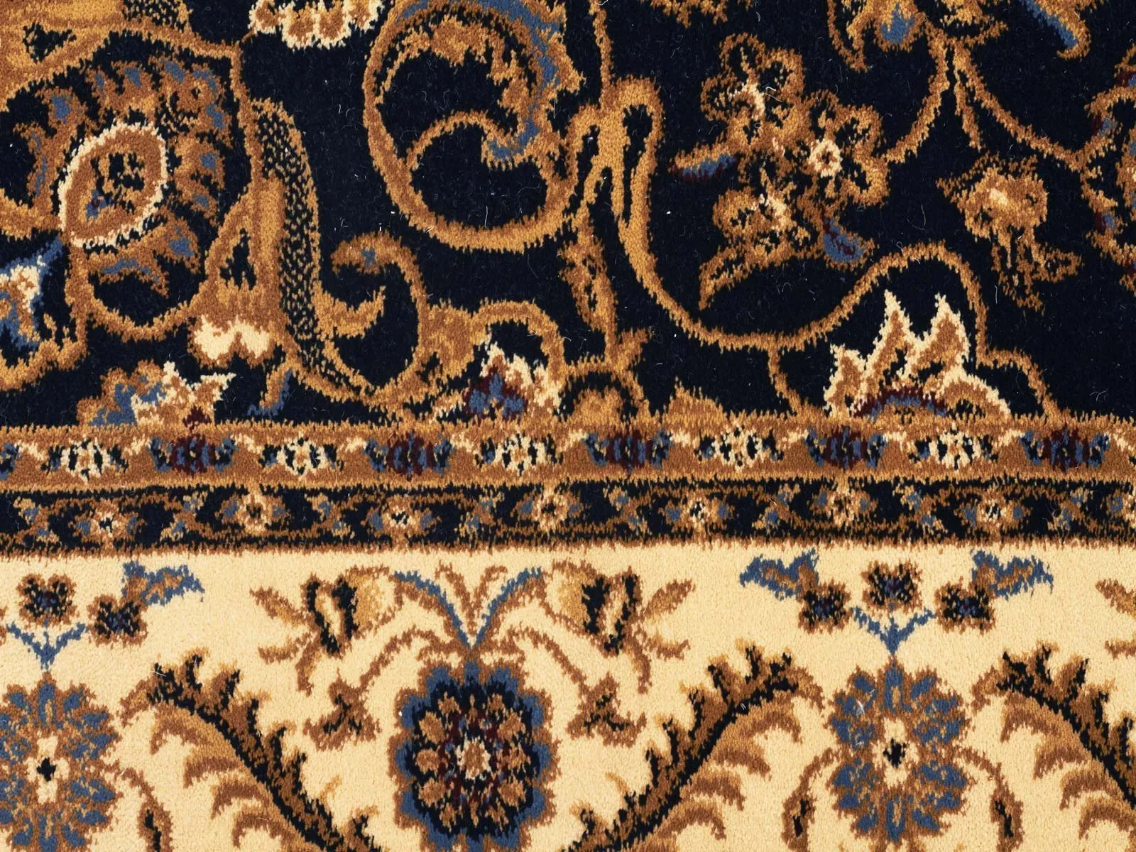 Sydney Medallion Runner Blue with Ivory Border Runner Rug