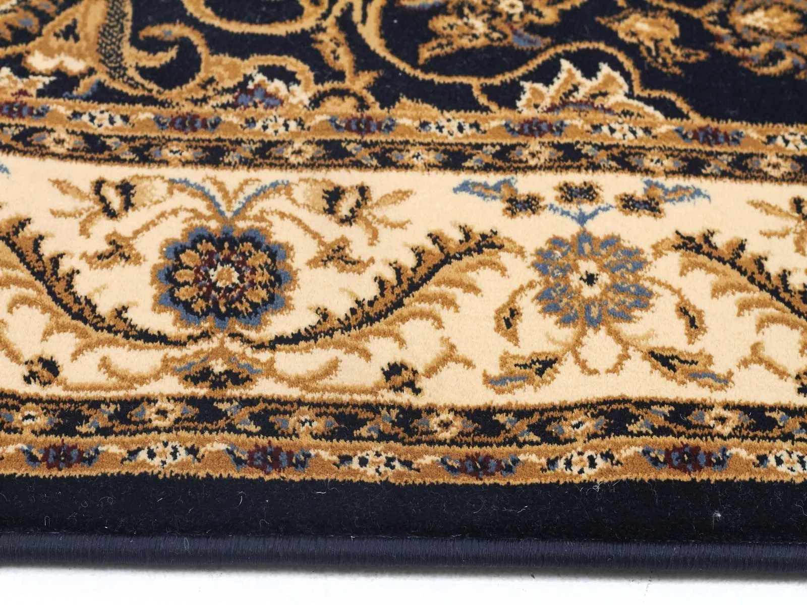 Sydney Medallion Runner Blue with Ivory Border Runner Rug