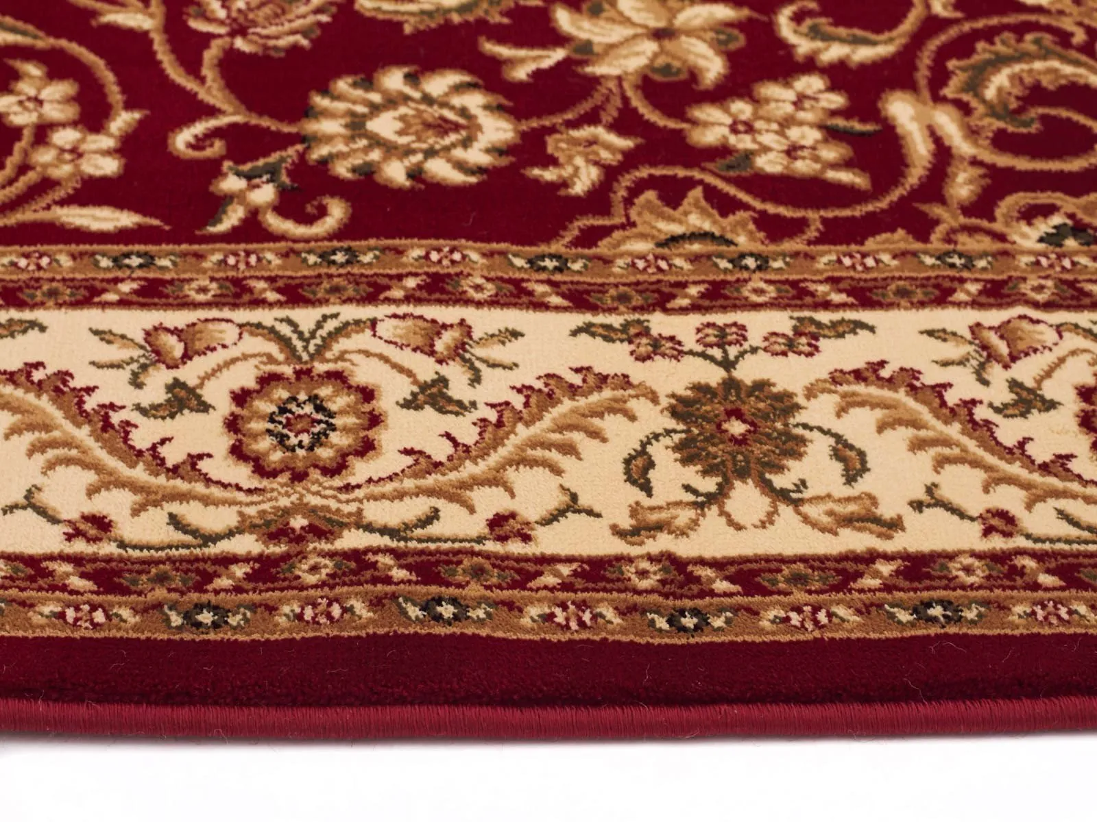 Sydney Medallion Runner Red with Ivory Border Runner Rug