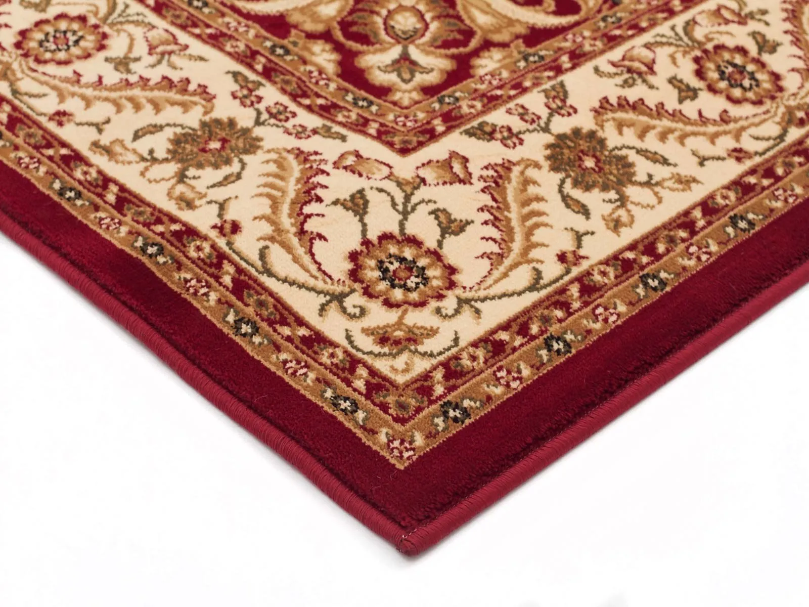 Sydney Medallion Runner Red with Ivory Border Runner Rug