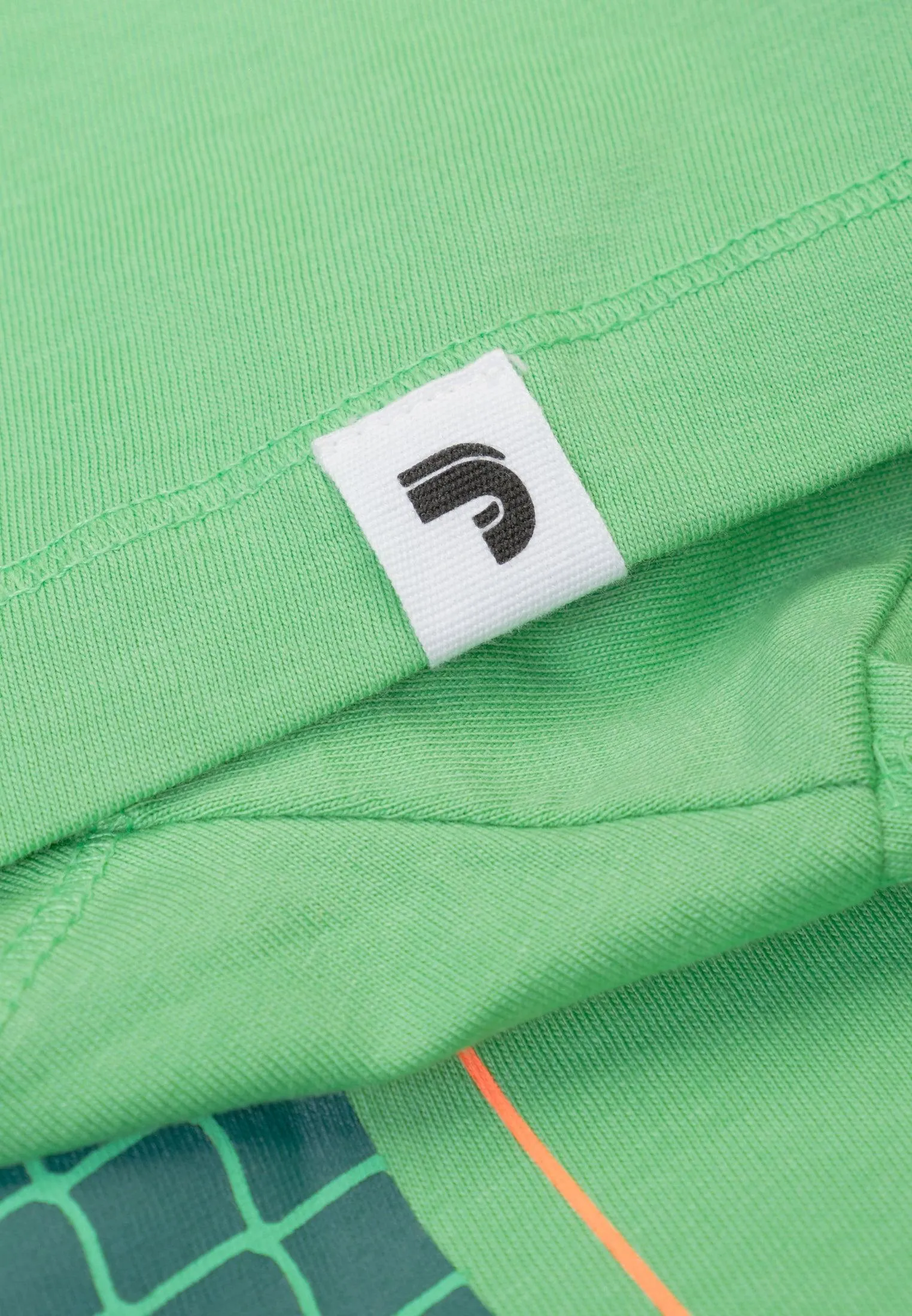 T-Shirt homme vert léger avec imprimé terrain de tennis