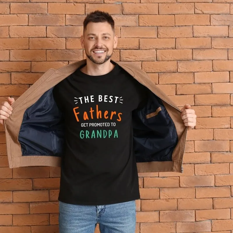 The best Fathers get promoted to Grandpa T-Shirt