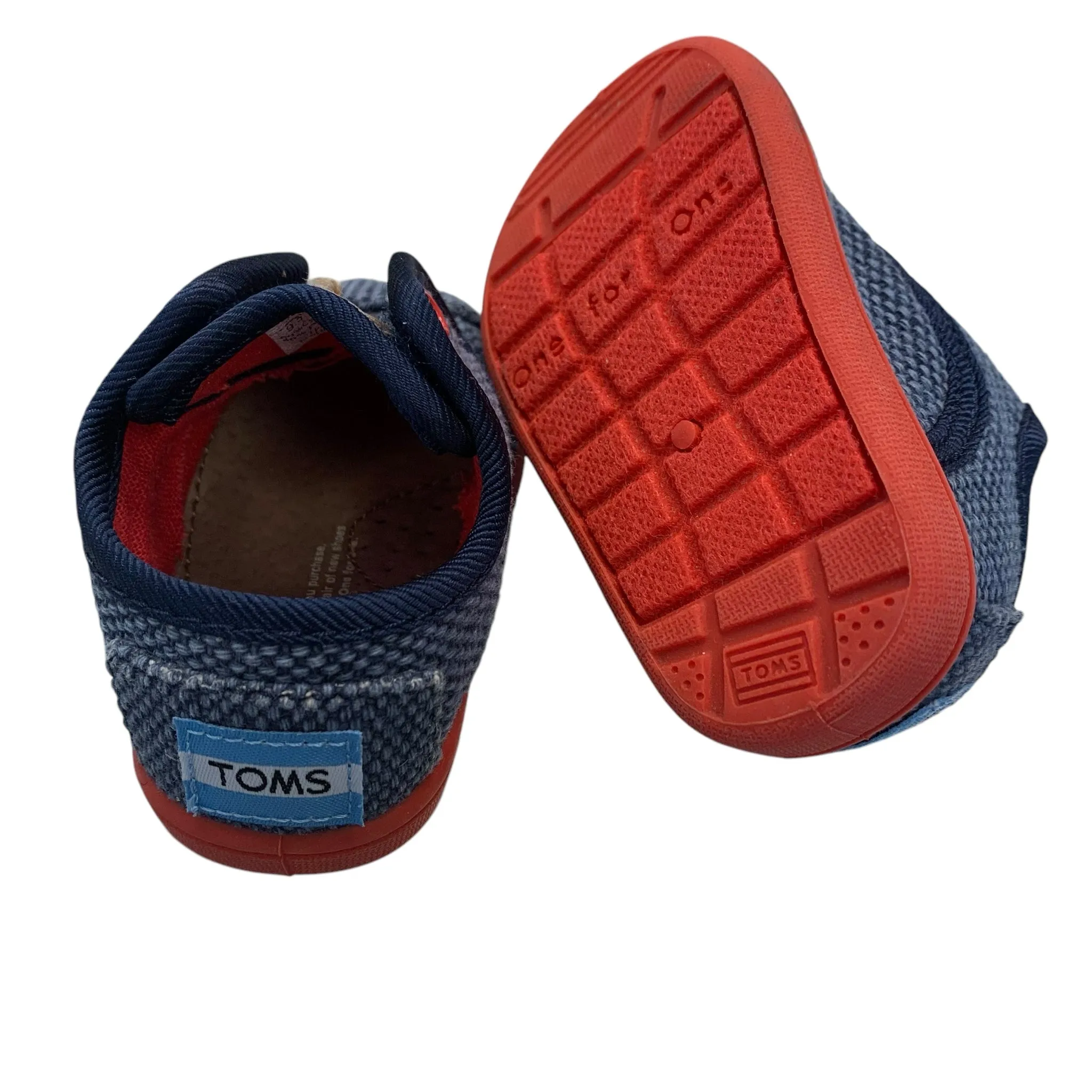 Toms Boy's Navy Shoes Size 2