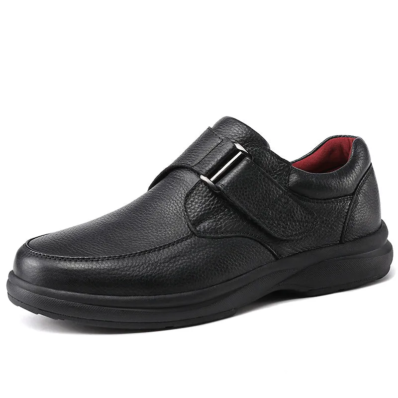Top Genuine Leather Casual Men Medical Diabetic Shoes Extra Wide Men Shoes for Diabetic
