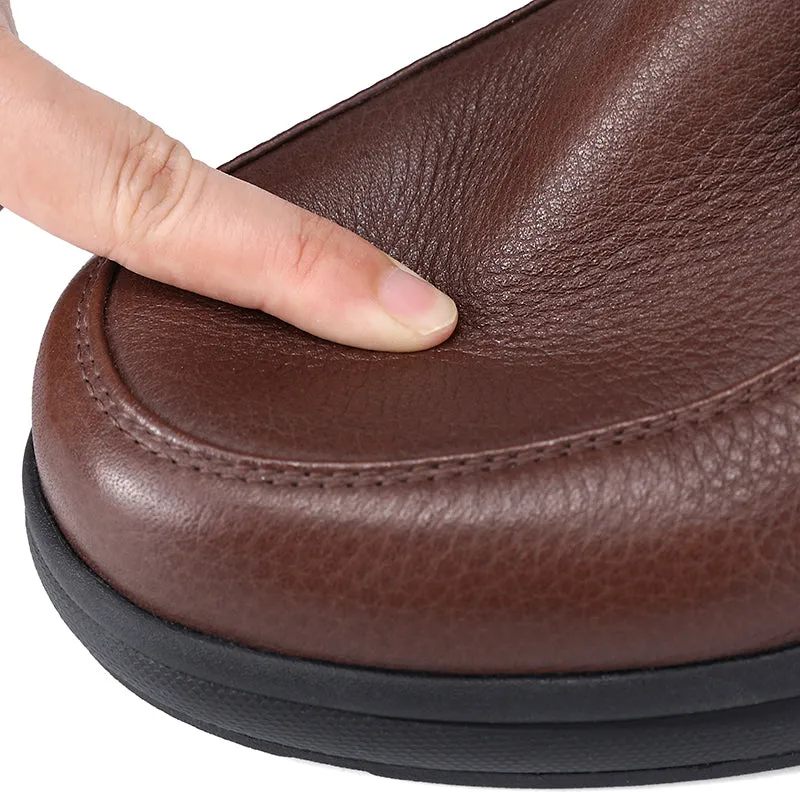 Top Genuine Leather Casual Men Medical Diabetic Shoes Extra Wide Men Shoes for Diabetic