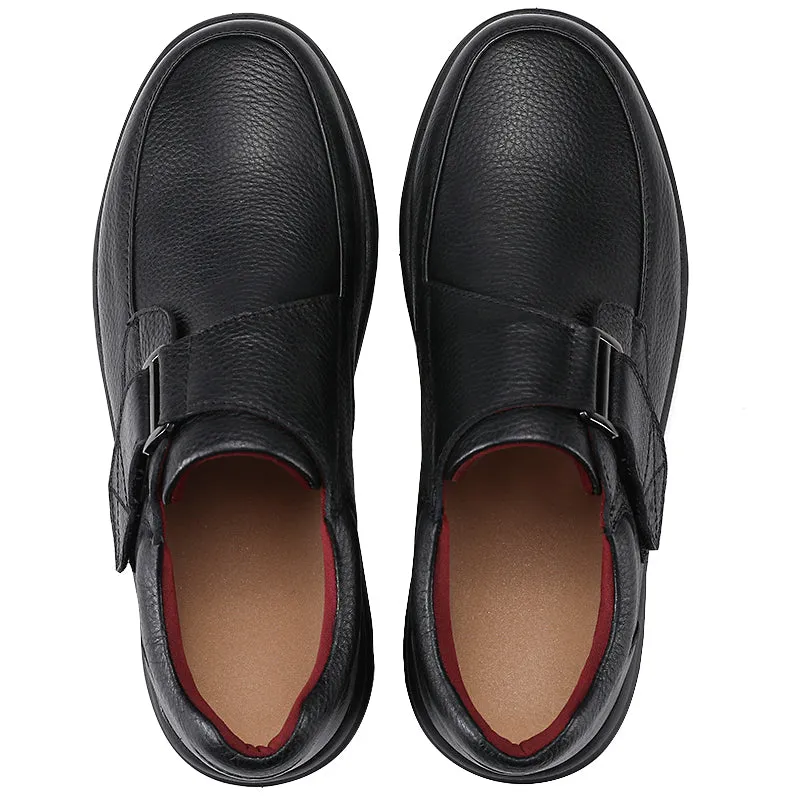 Top Genuine Leather Casual Men Medical Diabetic Shoes Extra Wide Men Shoes for Diabetic