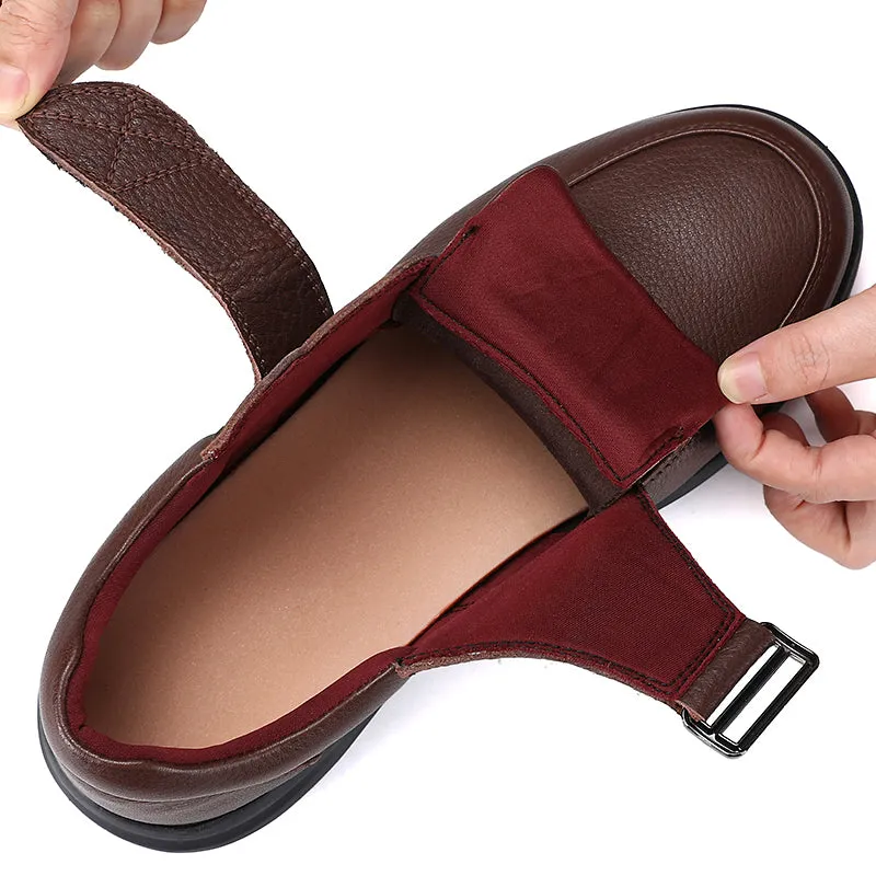 Top Genuine Leather Casual Men Medical Diabetic Shoes Extra Wide Men Shoes for Diabetic