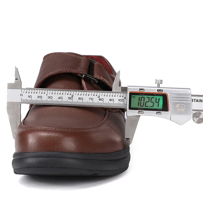 Top Genuine Leather Casual Men Medical Diabetic Shoes Extra Wide Men Shoes for Diabetic