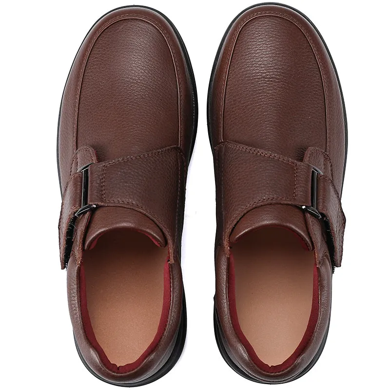 Top Genuine Leather Casual Men Medical Diabetic Shoes Extra Wide Men Shoes for Diabetic