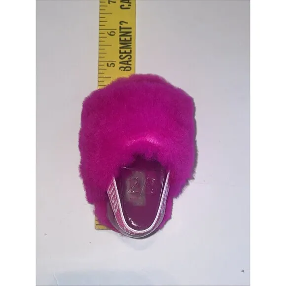 Ugg Slipper T Fluff Yeah Slide Fuchsia Shoe Toddler Size 02/03 Small 6-12 Months