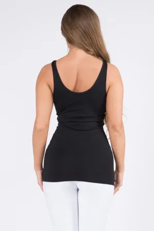 V-Neck Seamless Yoga Top - Black