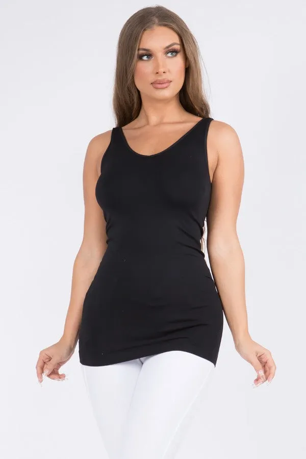 V-Neck Seamless Yoga Top - Black