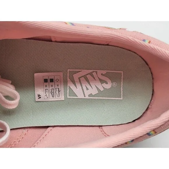 Vans Girls Doheny Rainbow Powder Pink White Shoes Missy Size 5