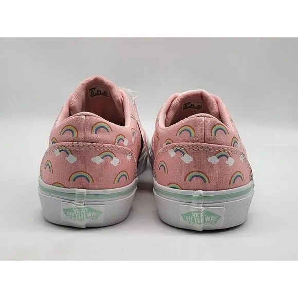 Vans Girls Doheny Rainbow Powder Pink White Shoes Missy Size 5