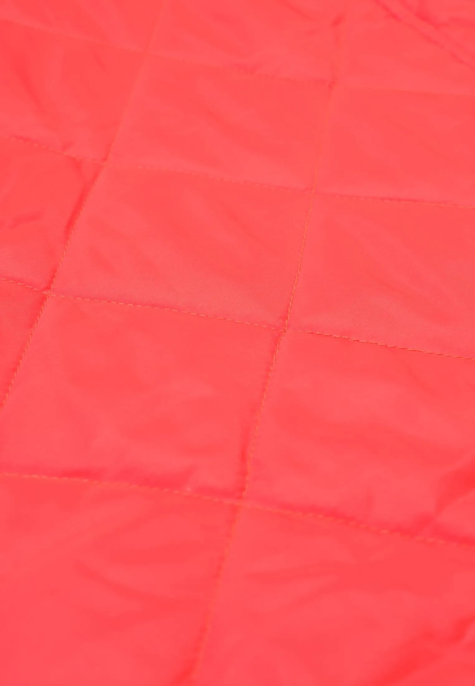 Veste femme orange avec quadrillage façon doudoune