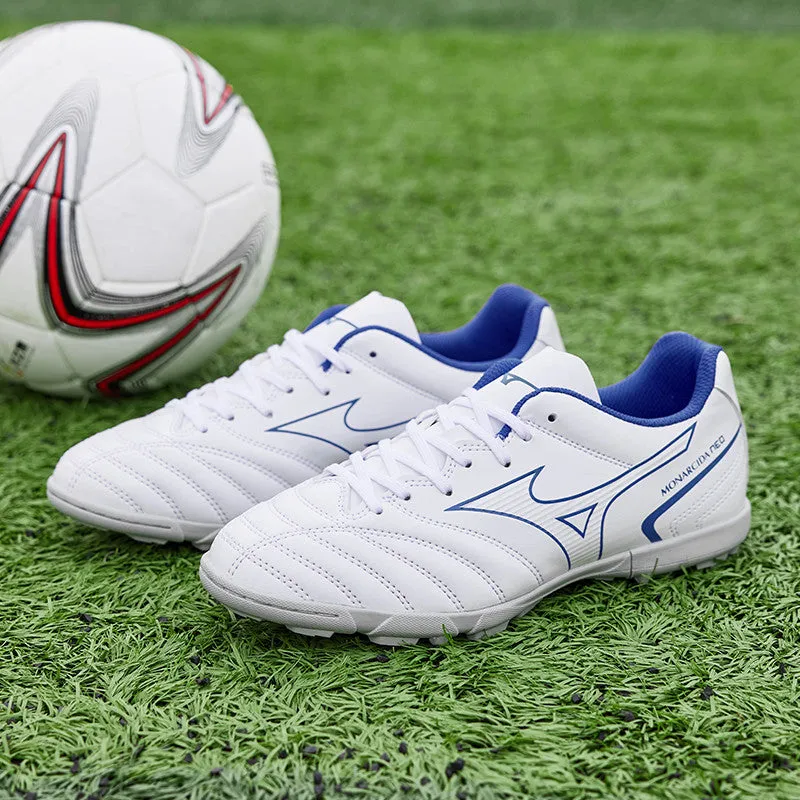 Yellow Lace-up Leather Soccer Shoes